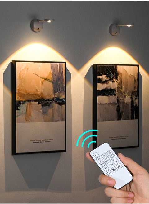 Motion Sensor Wall Light - Rechargeable, Touch Control, Dual-Use Wall/Desk Lamp with Adjustable Brightness and Color Temperature,Suitable for Art Galleries, Bedrooms, and Corridors.