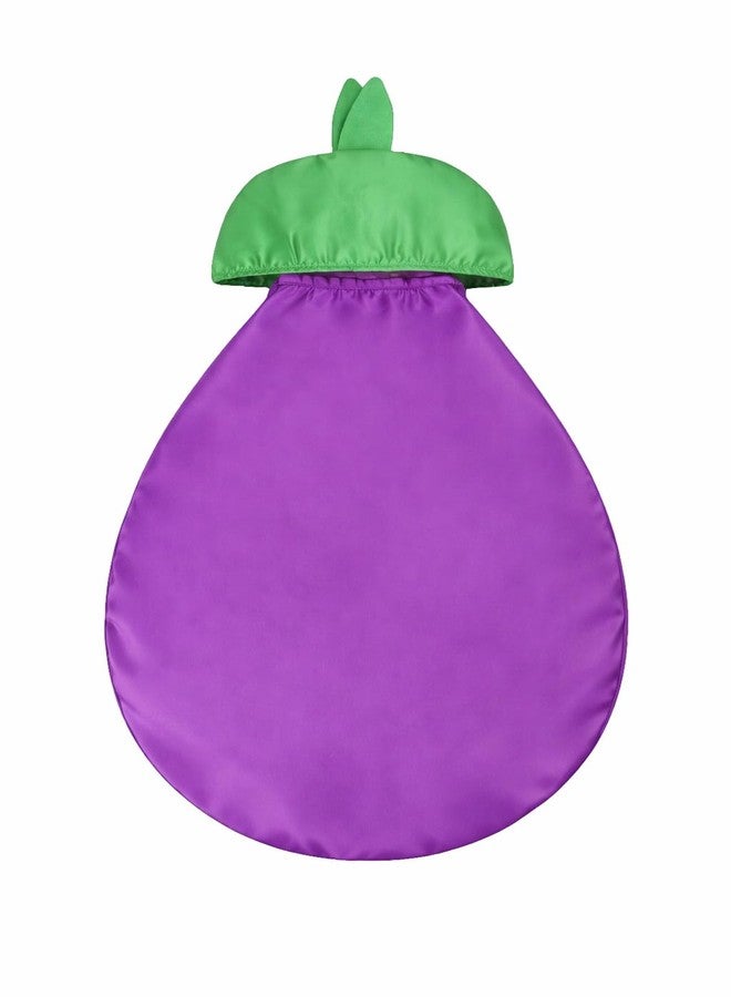 EthnicAlive Smiley Fruit and Vegetable Cosplay Costume Outfit For Kids Girls, Boys Party's | Halloween Fruits Dress (Purple2, 9 Year To 10 Year) - Image 2