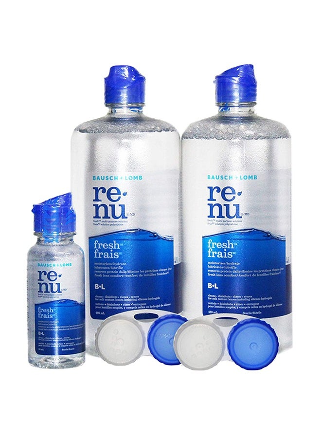 Renu Lomb Fresh All Day Moisture Multi-Purpose Eye Contact Lens Solution (Full Set) With Lens Storage Case  - Image 1