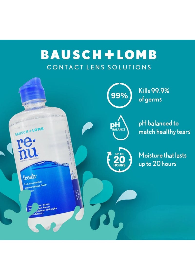 Renu Lomb Fresh All Day Moisture Multi-Purpose Eye Contact Lens Solution (Full Set) With Lens Storage Case  - Image 2