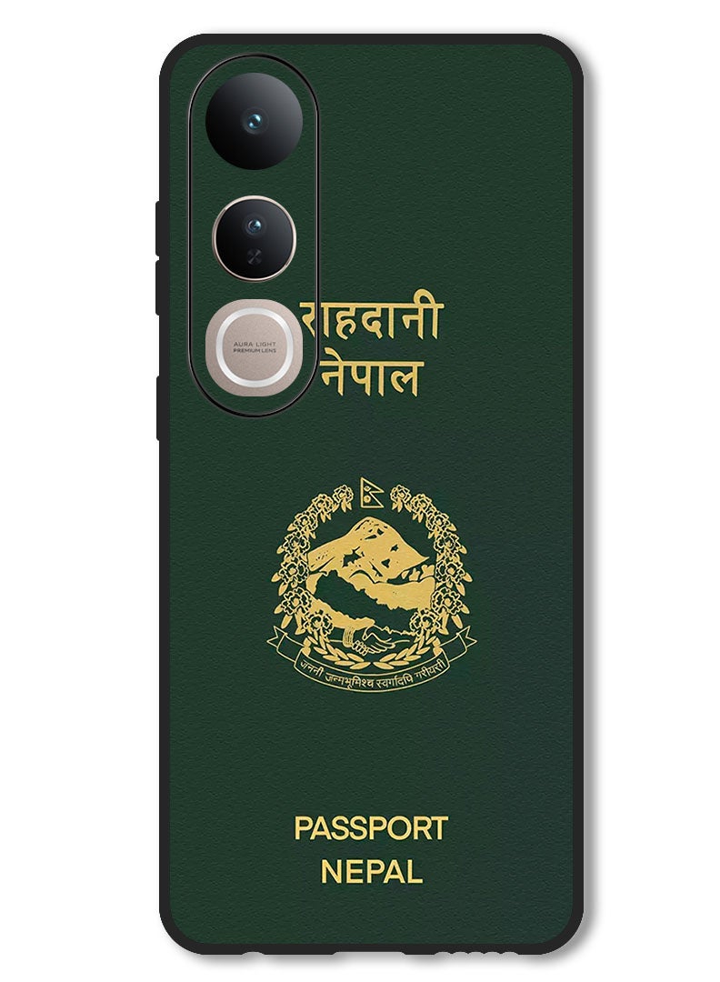 Theodor Case Compatible with Vivo V50 Lite Protection Shockproof Bumper Cover Nepal Passport - Image 1