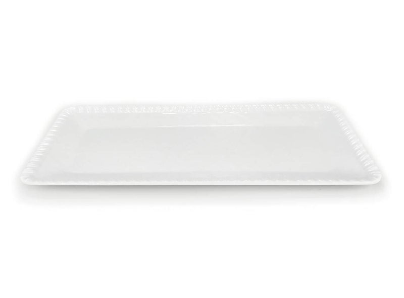 KX-WARE 17-Inch Melamine Serving Tray/Platters Set of 2, White & Rectangular | 100% Melamine,Dishwasher Safe,BPA Free - Image 3