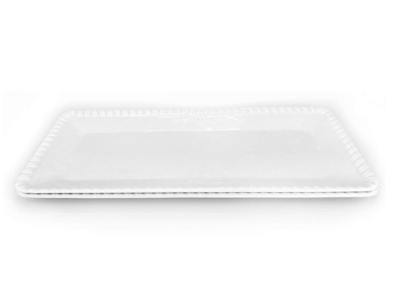 KX-WARE 17-Inch Melamine Serving Tray/Platters Set of 2, White & Rectangular | 100% Melamine,Dishwasher Safe,BPA Free - Image 5