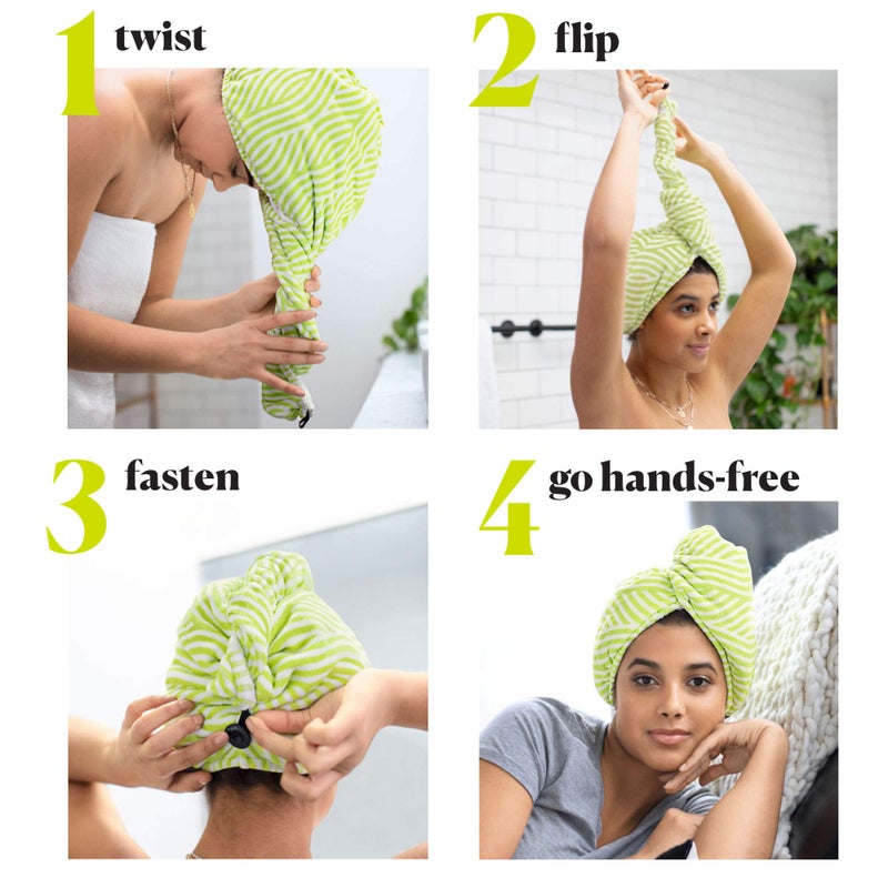 DevaCurl DevaTwist Anti-Frizz Microfiber Towel Wrap, Hands Free Design - Image 4