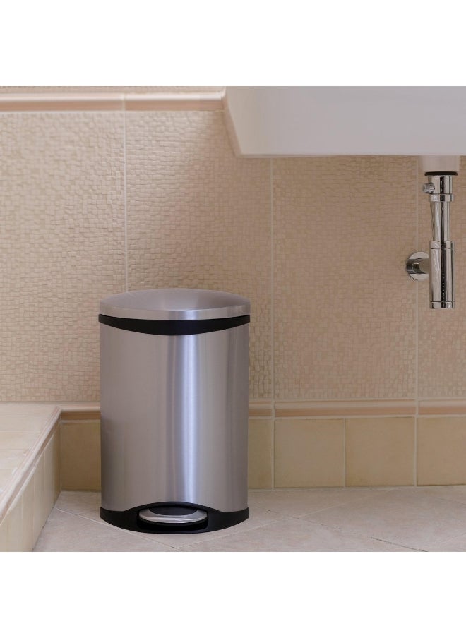 EKO Non-Slip Stainless Steel Shell Step Bin Silver 10 L EK9218MT-10L  - Image 4