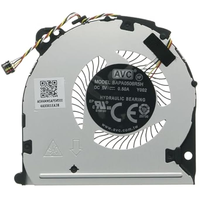 AVC BAZA0506R5H-Y002 LAPTOP CPU COOLING FAN COMPATIBLE WITH SONY VAIO VJS112C11W VJS121C11T VJS122C11T VJS132C11T VJS132C11W SERIES DC5V 0.5A REPLACEMENT INTERNAL CPU FAN - Image 1