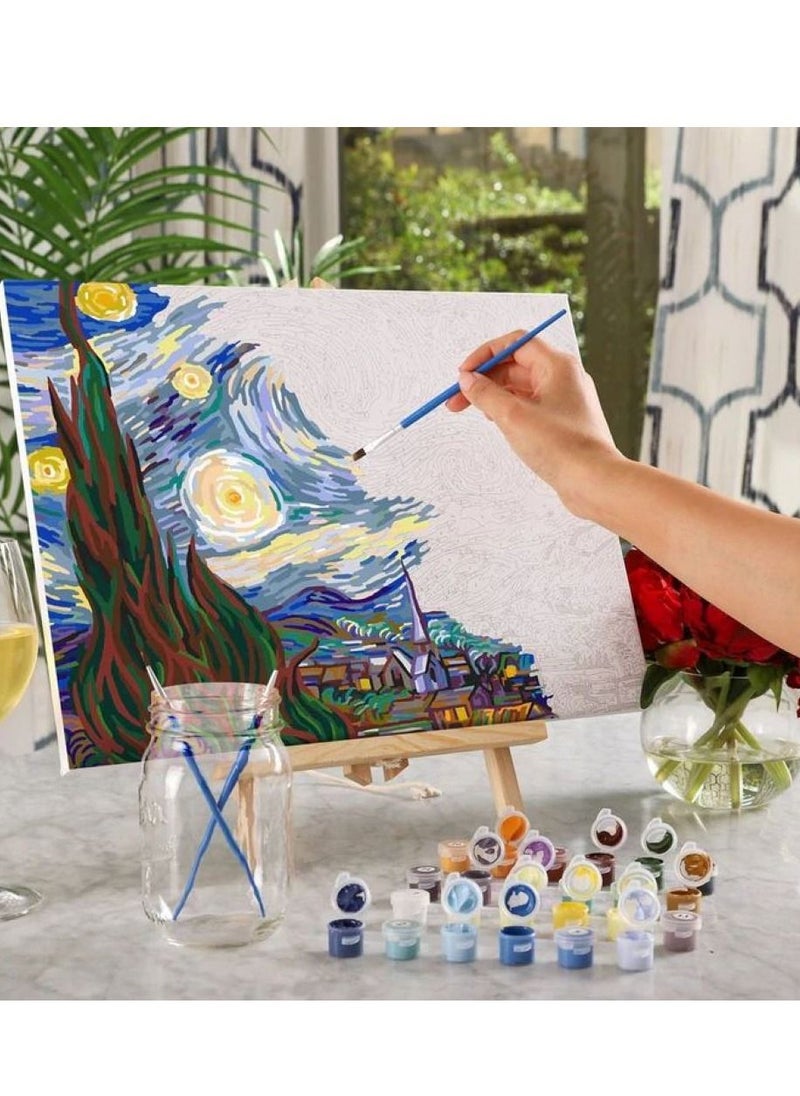 STRATEG LifeFull DIY Paint By Numbers For Adults  Kids  Wolves  Acrylic Wall Art For Home Office Calming Relaxation Color By Number Activity Kit Paint by Numbers Canvas For Beginners  - Image 5