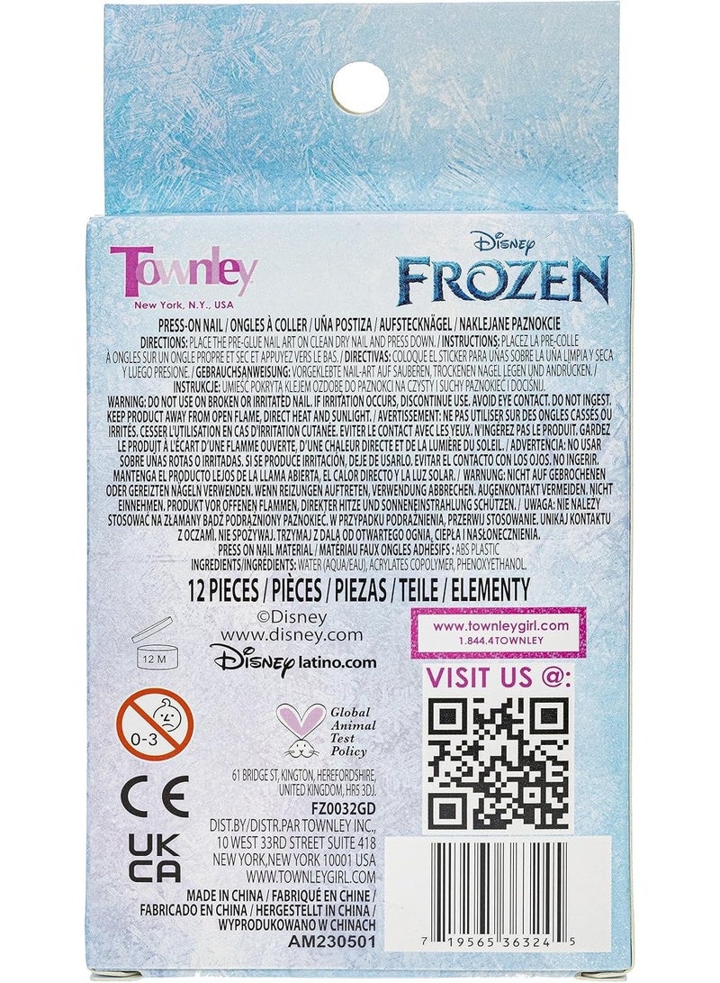 Disney Frozen Townley Girl 12 Pcs Press On Nails FZ0032GD - Image 2