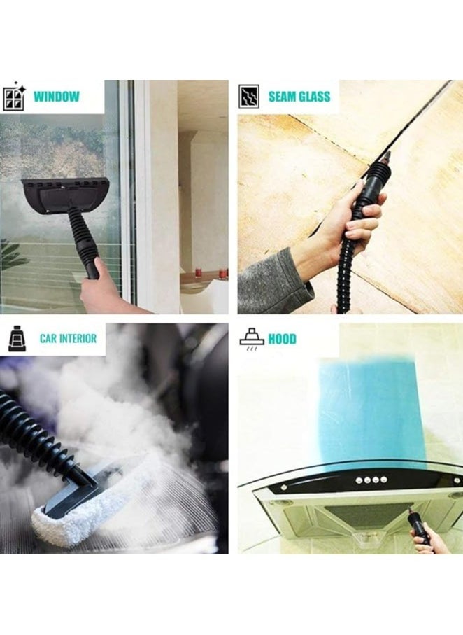 Denx Portable Handheld Steam Cleaner 1200W Multifunctional High Temperature With 9 Pieces Accessories Suitable For Kitchen Sofa Bathroom Window - Image 3