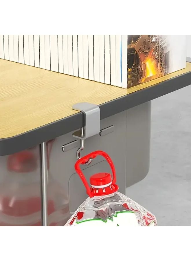 10pcs Stainless Steel Table Hooks 360 Degree Rotating Heavy Duty 22 LB Capacity - Image 3