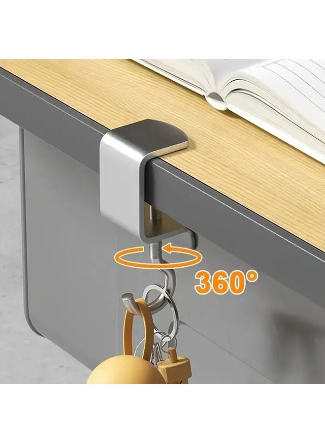 10pcs Stainless Steel Table Hooks 360 Degree Rotating Heavy Duty 22 LB Capacity - Image 5