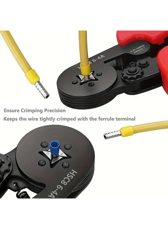 1200pcs Wire Terminals Crimping Tool Kit With Self Adjusting Ratchet Crimper 4 Tooth Hex Crimper Insulated Terminals And Alloy Steel Handle Professional Crimping Pliers Set For AWG24 8 Wire Ranges - Image 4