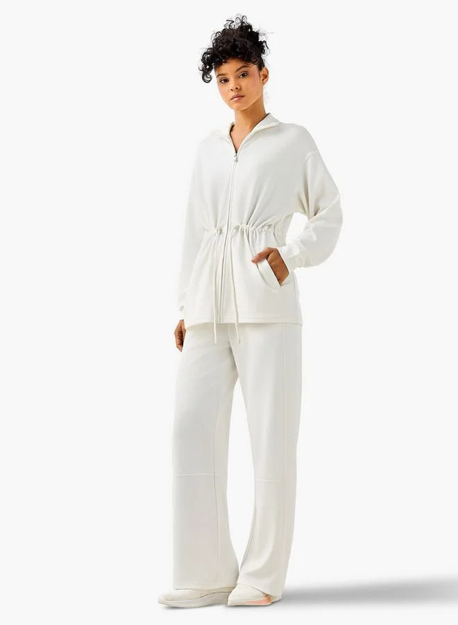 Kappa Kappa Women Soft Touch Drawstring Waist Longline Jacket