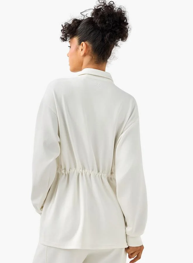 Kappa  Kappa Women Soft Touch Drawstring Waist Longline Jacket for Women | Best Price UAE