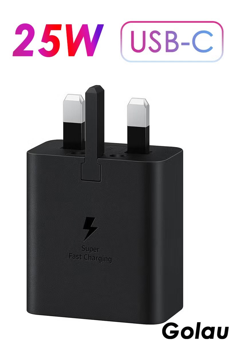 غولو 25W USB C شاحن فائق السرعة - متوافق مع S24 S23 S22 S21 S20 Ultra ، S24 + S23 + S22 + S21 + ، A53 ، A15 ، A55 ، A54 - محول الطاقة من النوع C - Image 1