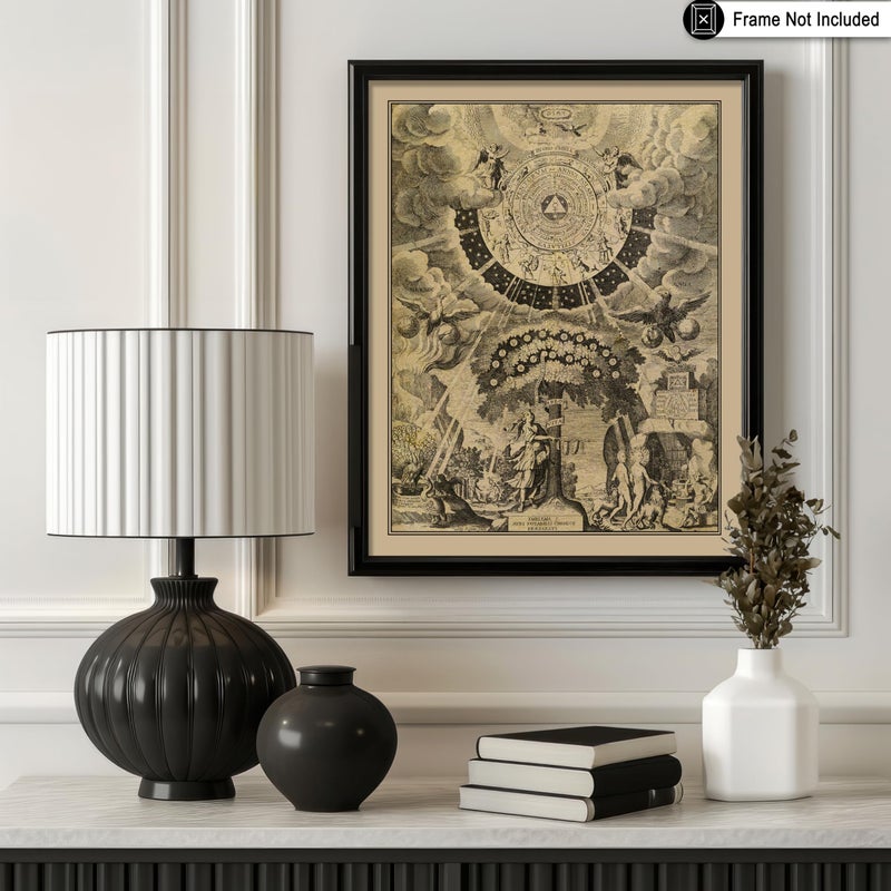 Poster Master Vintage The Alchemical Tree of Life Poster - Retro Print - Celestial Art - Mythology Art - Gift for Men & Women - Wall Decor for Living Room or Bedroom - 8x10 UNFRAMED Wall Art - Image 3