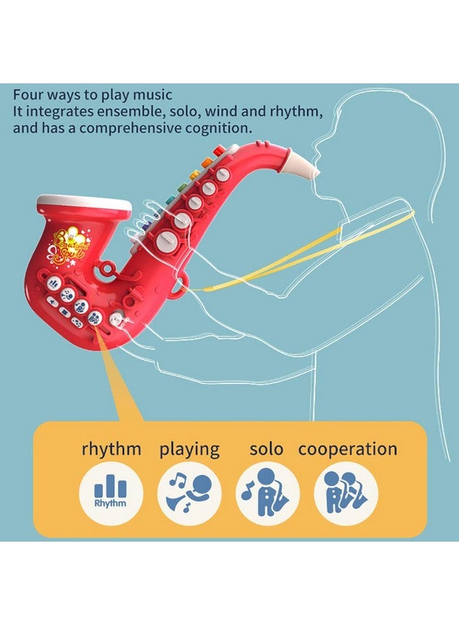 Smaroll Kids Saxophone Toy with Light and Sound,Multifunctional Early Educational Toys Musical Instrument Toy for Toddler Girls Boys Beginners Music Simulation Mini Saxophone, for Kids - Image 4