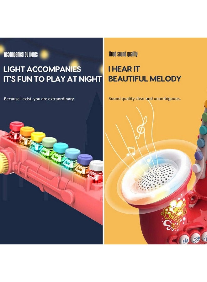 Smaroll Kids Saxophone Toy with Light and Sound,Multifunctional Early Educational Toys Musical Instrument Toy for Toddler Girls Boys Beginners Music Simulation Mini Saxophone, for Kids - Image 3