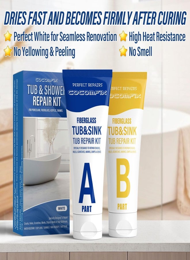 cocomfix طقم إصلاح حوض الاستحمام أبيض (7) - Image 5