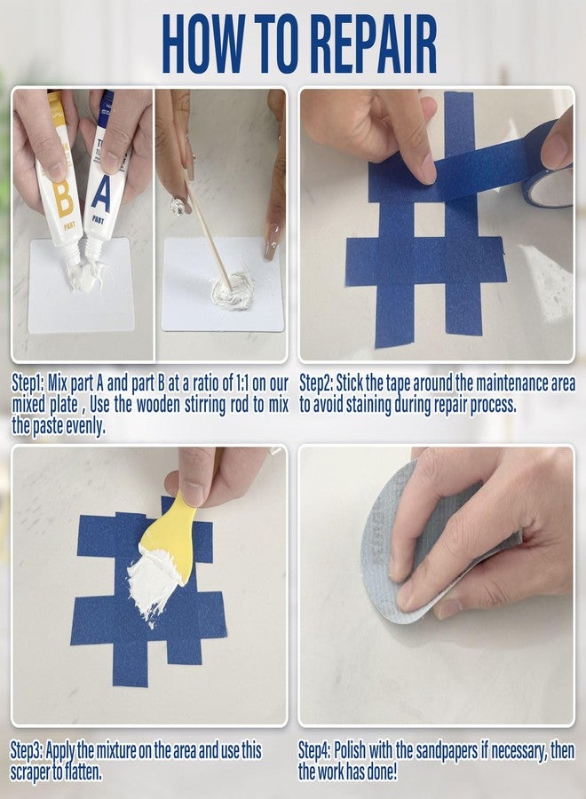 cocomfix طقم إصلاح حوض الاستحمام أبيض (7) - Image 4