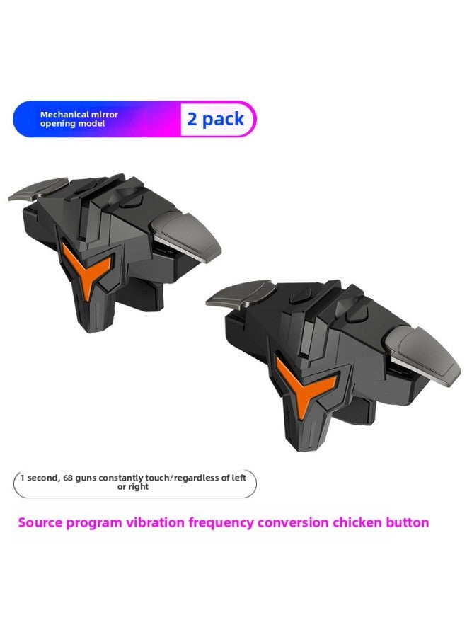 Supply A1 Chicken Eating Artifact Mobile Phone Tablet Game Button Auxiliary Handle Vibration Source One Piece Wholesale-Color:A1 Button Mechanical One Pair Black - Image 1