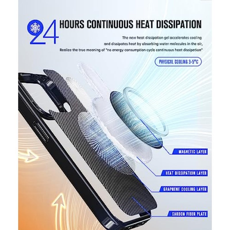 iPhone Cooling case iPhone Cooling case iPhone Heat Dissipation[Compatible with MagSafe] -No Wireless Charging - Image 2
