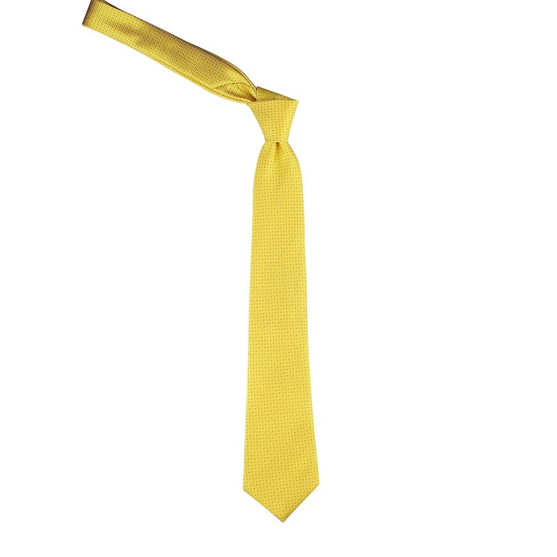 Kovove Kavove The Work of Art Abstract Yellow Necktie For Men - Image 3