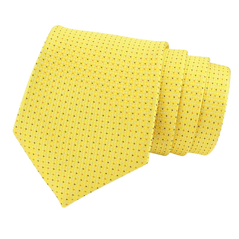 Kovove Kavove The Work of Art Abstract Yellow Necktie For Men - Image 2
