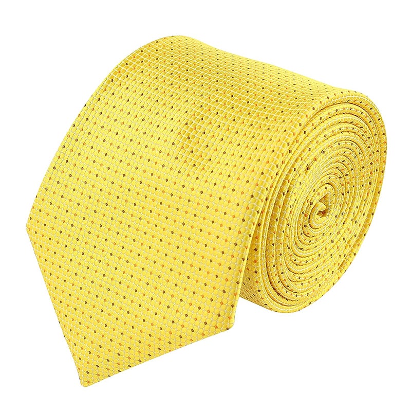 Kovove Kavove The Work of Art Abstract Yellow Necktie For Men - Image 1