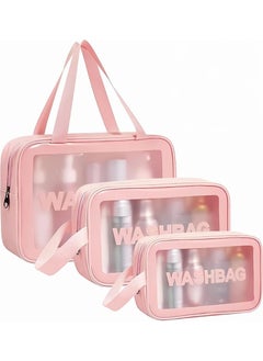 Coofbe 3 Size Waterproof Personal Care Travel Bag Cosmetic Bag Makeup Bag Beach Bag  - Image 1