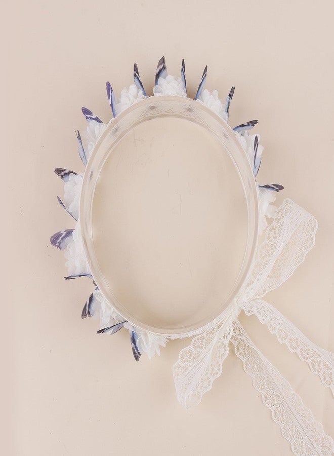 BFNAAgirl Hairband 2pcs Children Girl's Adjustable Lace Headbands with Flower Hair Accessories for Children (lace-2) - Image 3