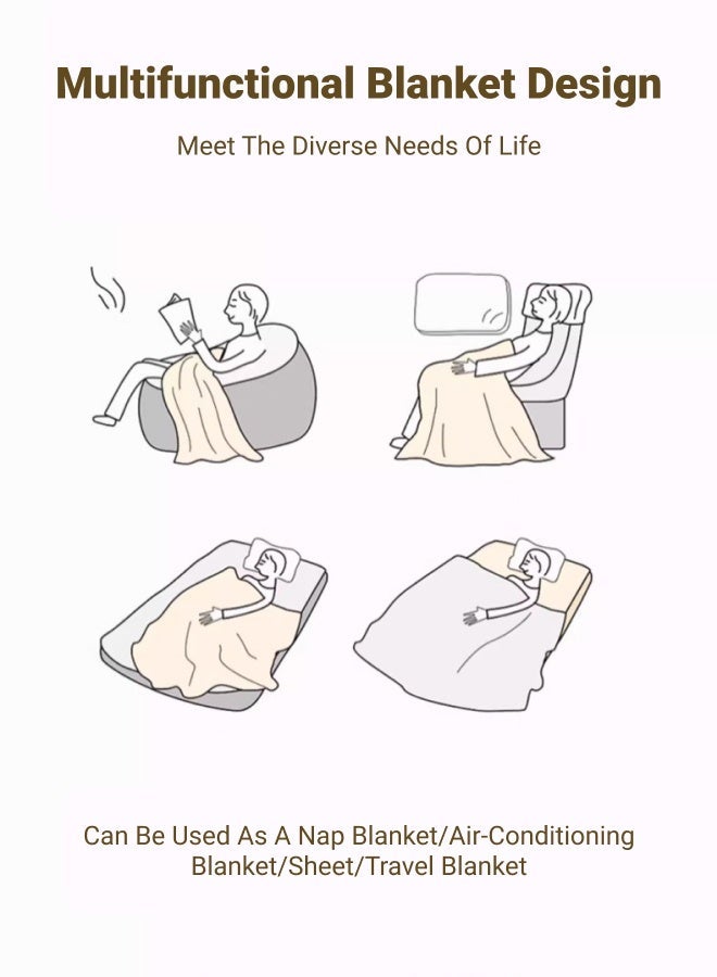 Polyester blanket. Dimensions 150x200cm - Soft and cosy, suitable as a nap blanket, air-conditioning blanket, small throw, sofa blanket or travel blanket - Green version - Image 4