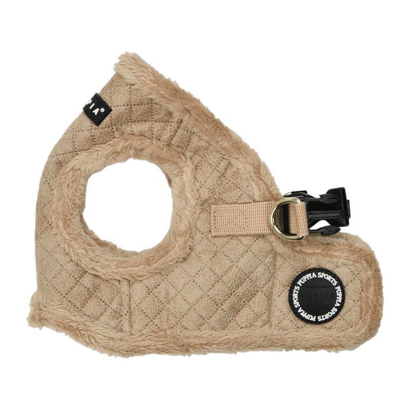 Puppia Douglas Vest Dog Harness Stepin Warm Winter Diamond Pattern for Small and Medium Dog Beige Medium - Image 2