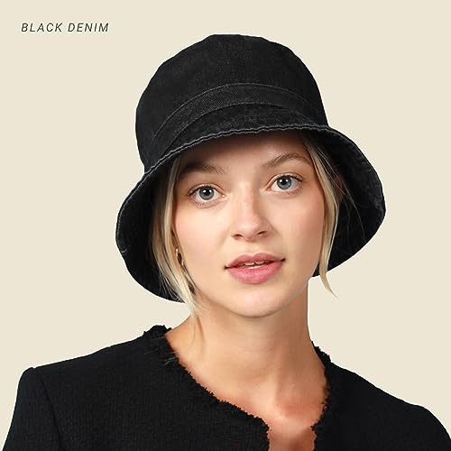 CHOK.LIDS Hot Summer Bucket Hat - Trendy Cotton Sun Hat for Beach, Golf, Fishing - Fun Outdoor Vacation Boonie for Men and Women (Light Denim) - Image 4