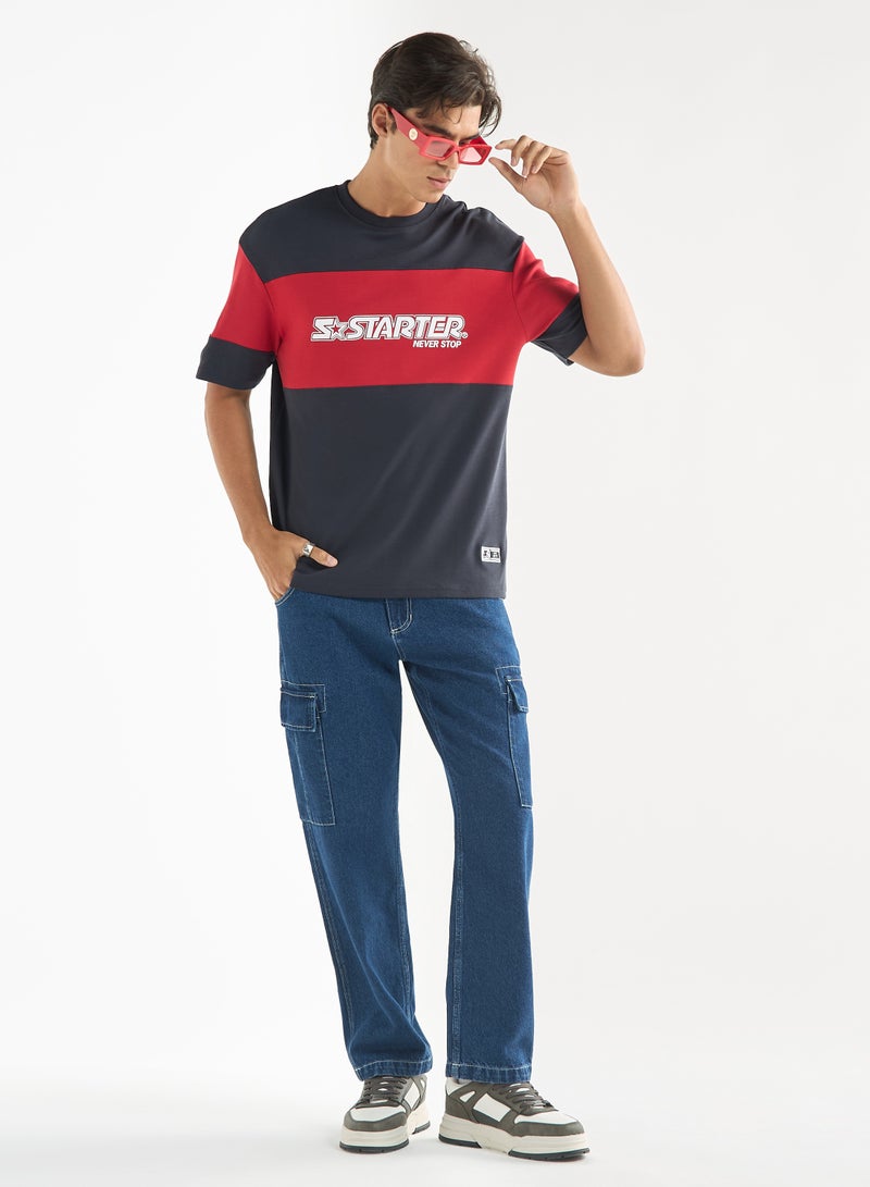 ستارتر تيشيرت بياقة ضيقة وأكمام قصيرة وطبعات من ستارتر - Image 2