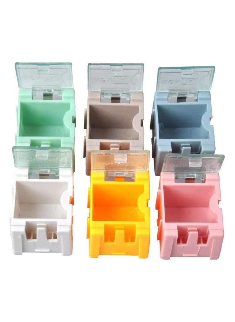 Rubik 50pcs SMT SMD Resistor Case Electronic Components Parts Storage Organizer Box, Self-locking Containers - Multicolor  - Image 2