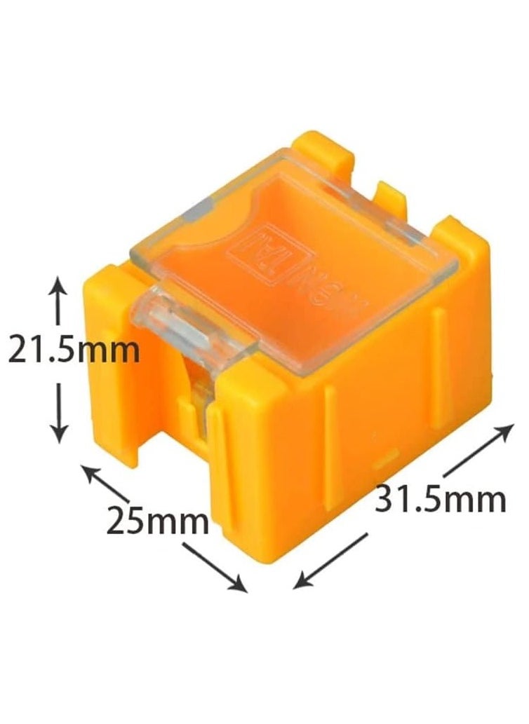 Rubik 50pcs SMT SMD Resistor Case Electronic Components Parts Storage Organizer Box, Self-locking Containers - Multicolor  - Image 3
