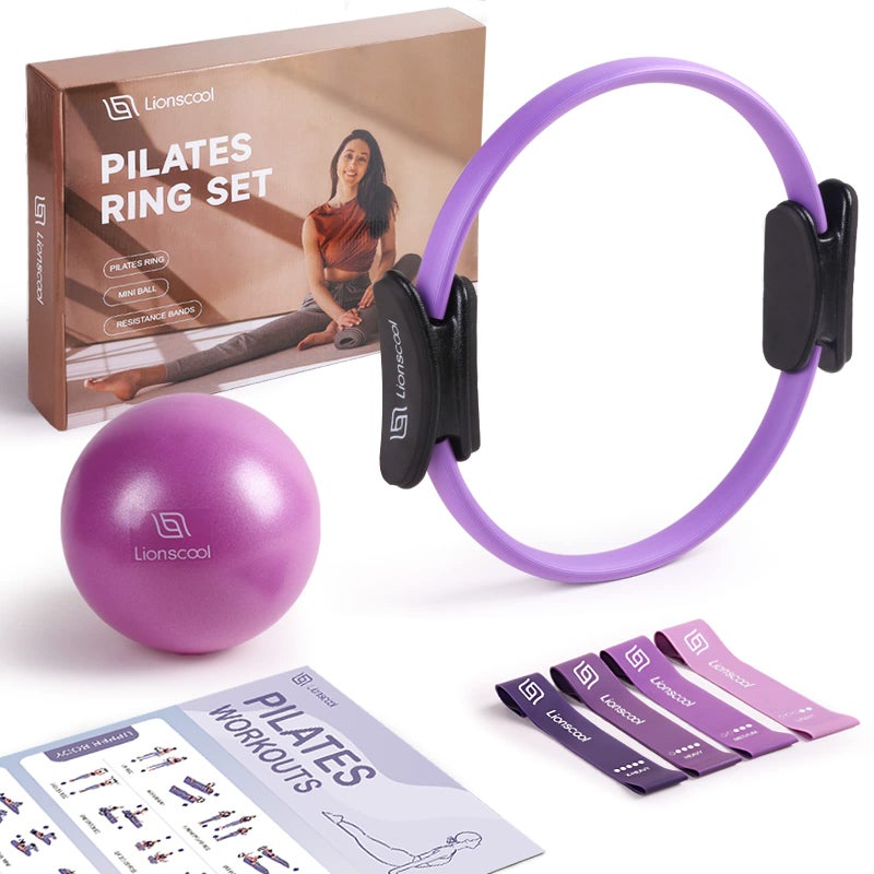LIONSCOOL Pilates Ring Set Purple