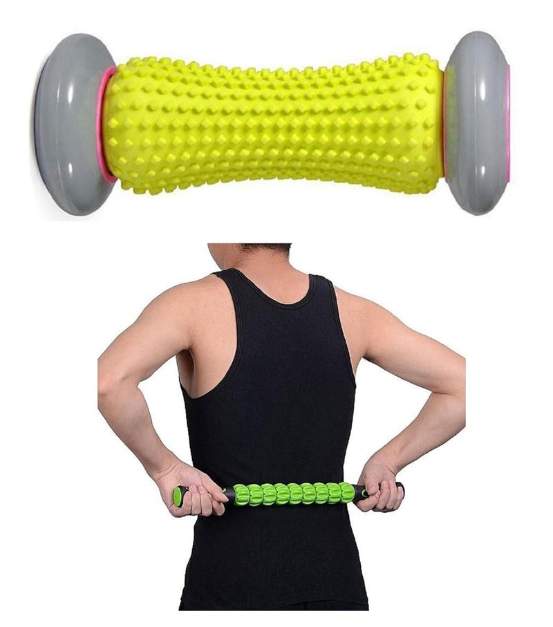Bodylastics Foot Massage Roller & Massage Stick for Plantar Fasciitis Pain Relief Ergonomic Designed for Reflexology Deep Tissue Muscle Revovery for Total Body - Image 1