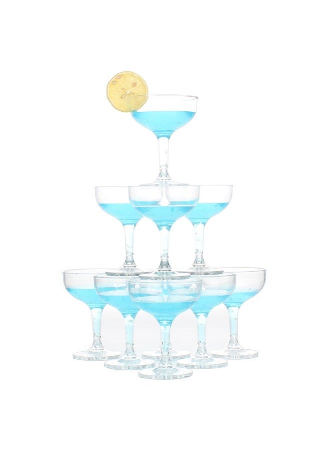 Belinlen Belinlen 18 Count 5oz Acrylic Martini Glasses for Party Champagne Tower Plastic Champagne Coupe Glasses for Martini, Margarita, Cocktail, Dessert(Reusable, Dishwasher Safe)  - Image 1
