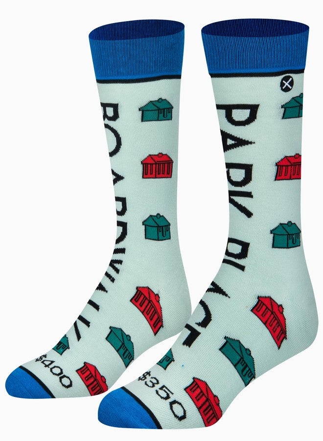 Odd Sox جوارب أود سوكس - جوارب مونوبولي بوردووك آند بارك بليس - جوارب مرحة مطبوعة بشخصيات ألعاب الطاولة - مزيج من القطن - مقاس كبير للرجال 8-12، للنساء 9.5-13.5 - Image 1
