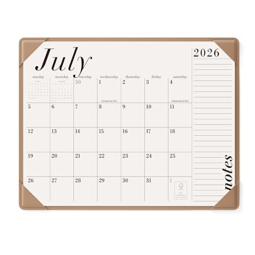 Jotsome Desk Calendar 2026-2027 with Desktop Mat, Large Desk Pad Calendar From Now to June 2027 22x17 inch, Desk Blotter Calendar for Home and Office, Easy Organizing (Apricot, 17" x 22") - Image 1