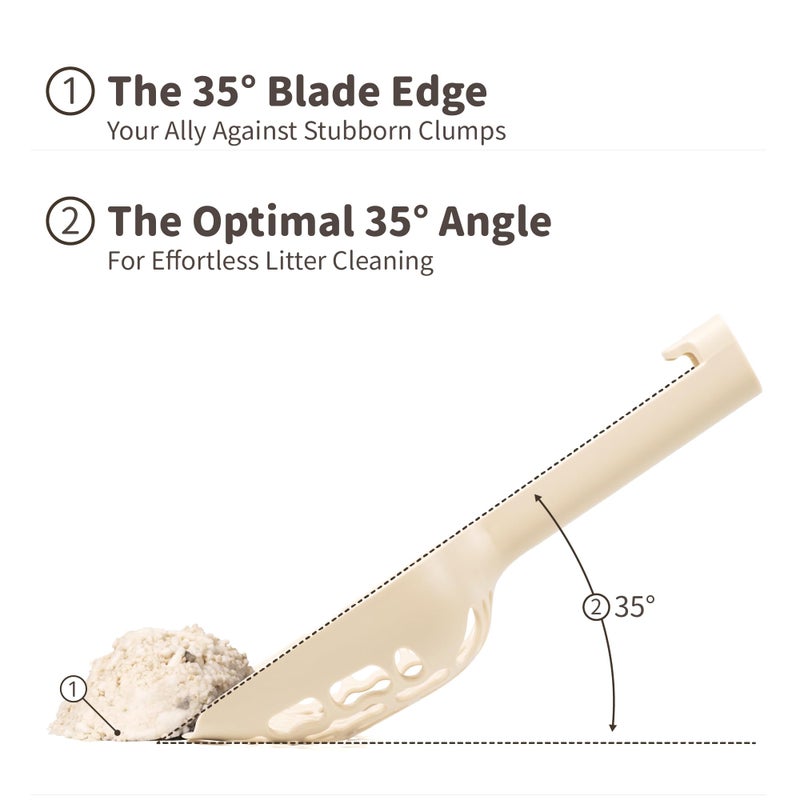 Lady N - Infinity Cat Litter Scoop: Easy Sifting with 8-Shaped Hole Design for Tofu Cat Litter and Clay Litter, Durable ABS Plastic Litter Scoop - Image 4