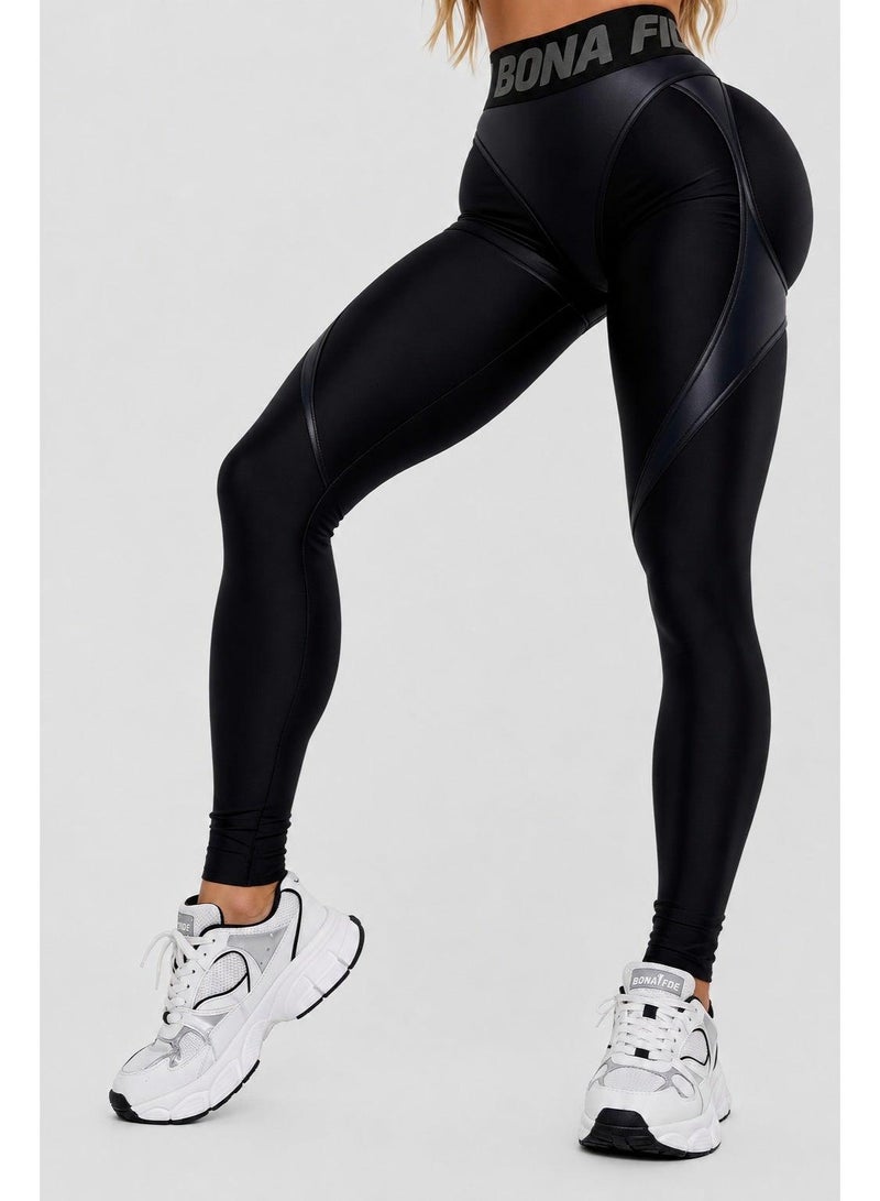 بونا فيدي Extra Push Up ليقنز رياضي نسائي بخصر عالٍ بشدٍّ للبطن LYC Black – أسود - Image 3