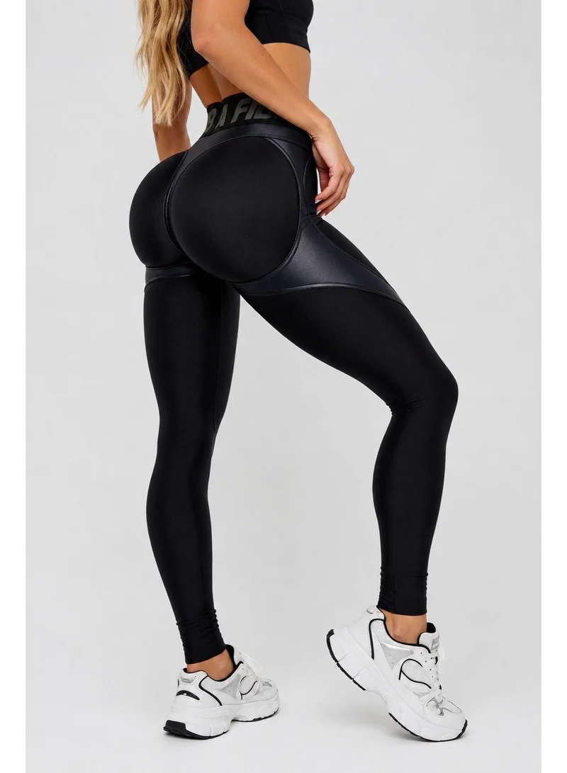 Bona Fide Extra Push Up LYC "Black Skin" Extra Lyc Skin High Waist Tummy Control Gym Leggings for Women for Women | Best Price UAE