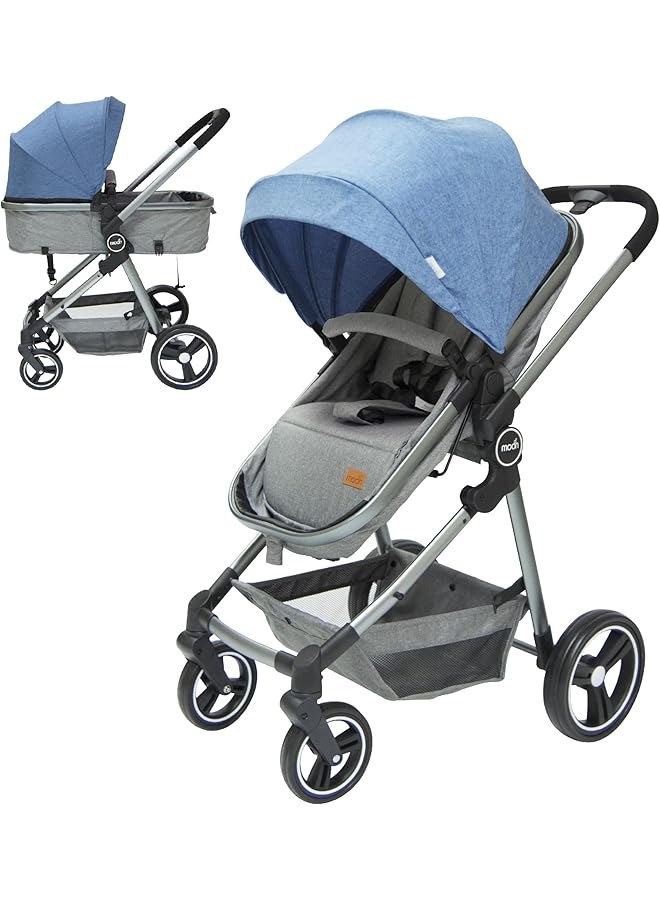 إيروريكس عربة أطفال برو 2 في 1 قابلة للتحويل إلى سرير محمول قابل للعكس مناسبة للأطفال حديثي الولادة والرضع - Image 1