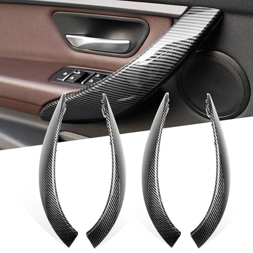 Jaronx Compatible with BMW Door Handle Outer Cover Replacement 4PCS for 3 Series F30F31 20132018 and 4 Series F36 20142017 Left Right Side Door Handle Trim Cover Carbon Fiber Pattern - Image 1