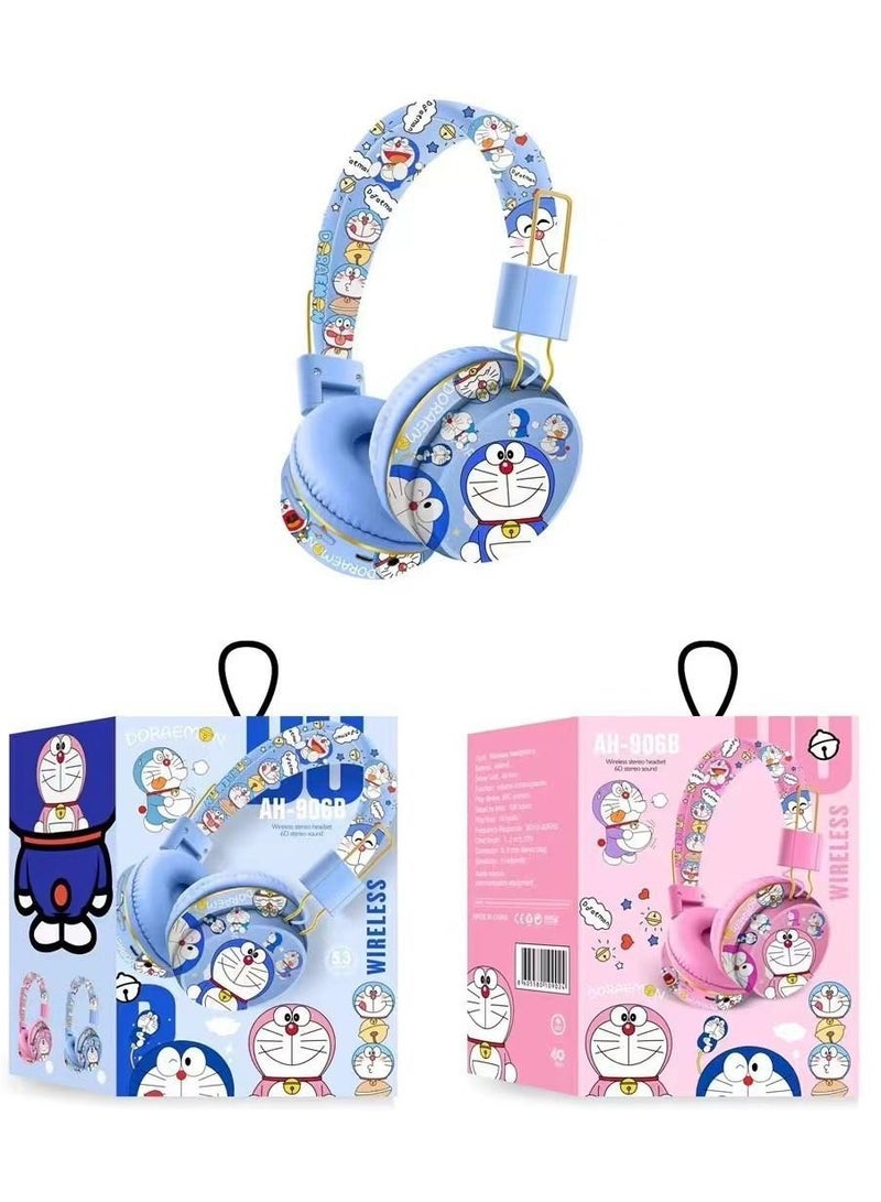 Doraemon Kids Bluetooth Wireless Headphones Kids Noise Cancelling Folding Headphones, Kids TF Card Stereo Headphones, Mobile Phones, Tablets - Image 2