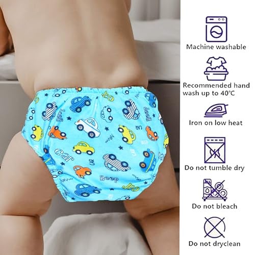VParents Padded Underwear for Babies and Toddlers with 3 Layers of Cotton Padding Potty Training Pull Up & Diaper-Free Time (3-4 Years) PO4 Lion, Car, Heart & Galaxy Multicolour - Image 2