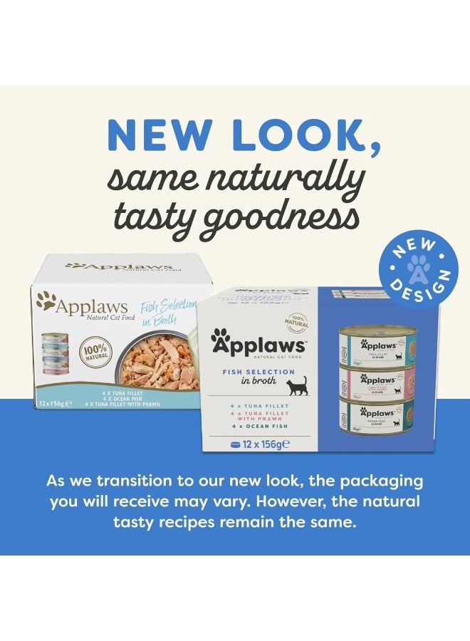 Applaws Fish Selection Multipack in Broth Cat Wet Food 12x156g - Image 3